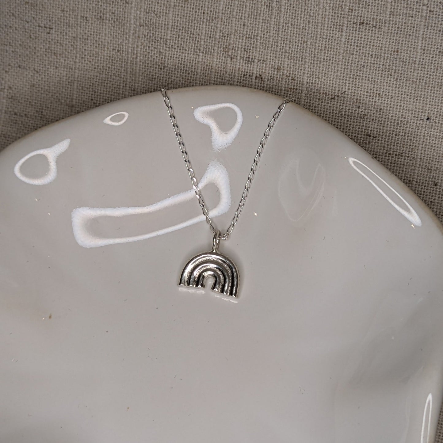 Sterling Silver Rainbow Necklace