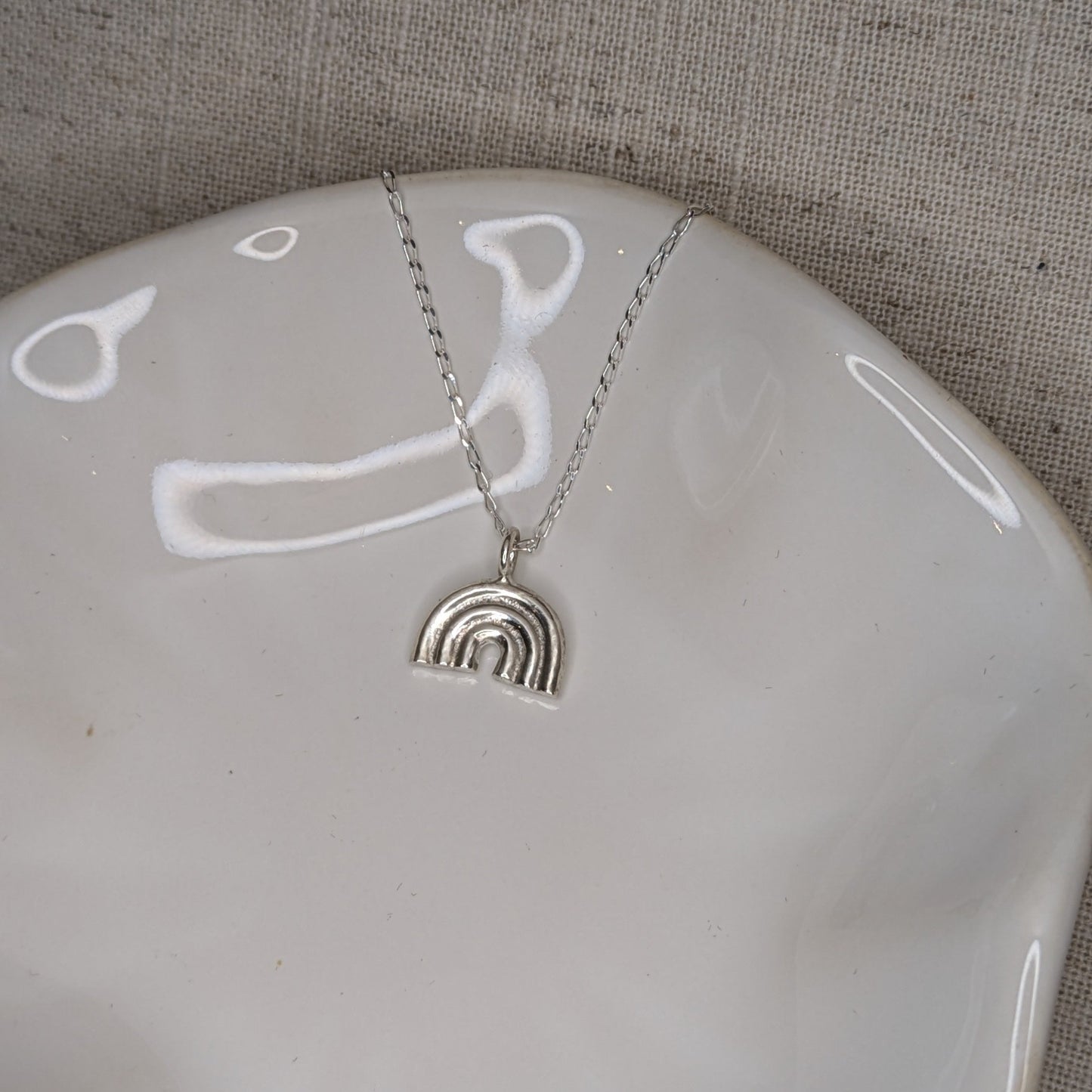 Sterling Silver Rainbow Necklace