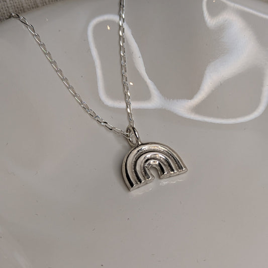 Sterling Silver Rainbow Necklace