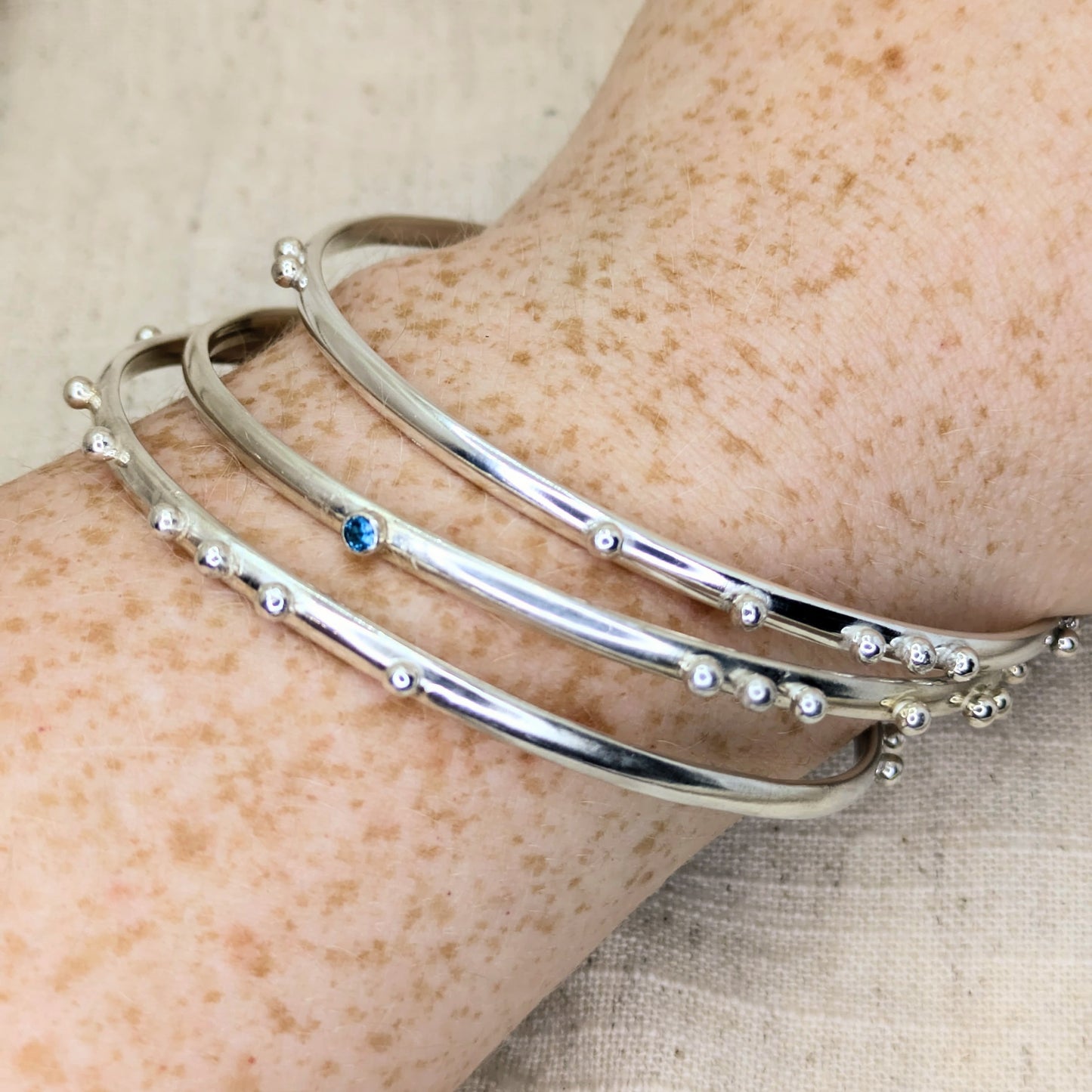 Hidden Message 'Love You' Morse code bangle