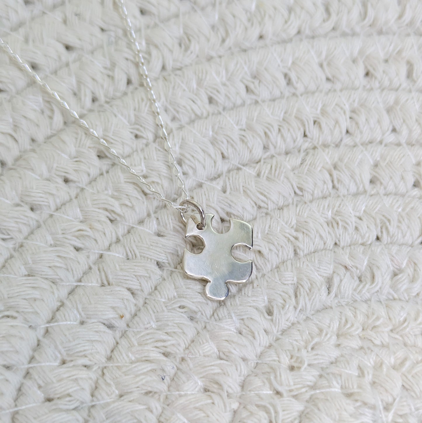 Silver Jigsaw Pendant