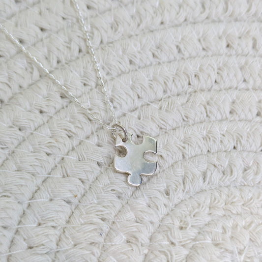 Silver Jigsaw Pendant